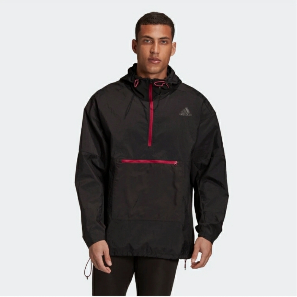 Black Adidas windbreaker pullover